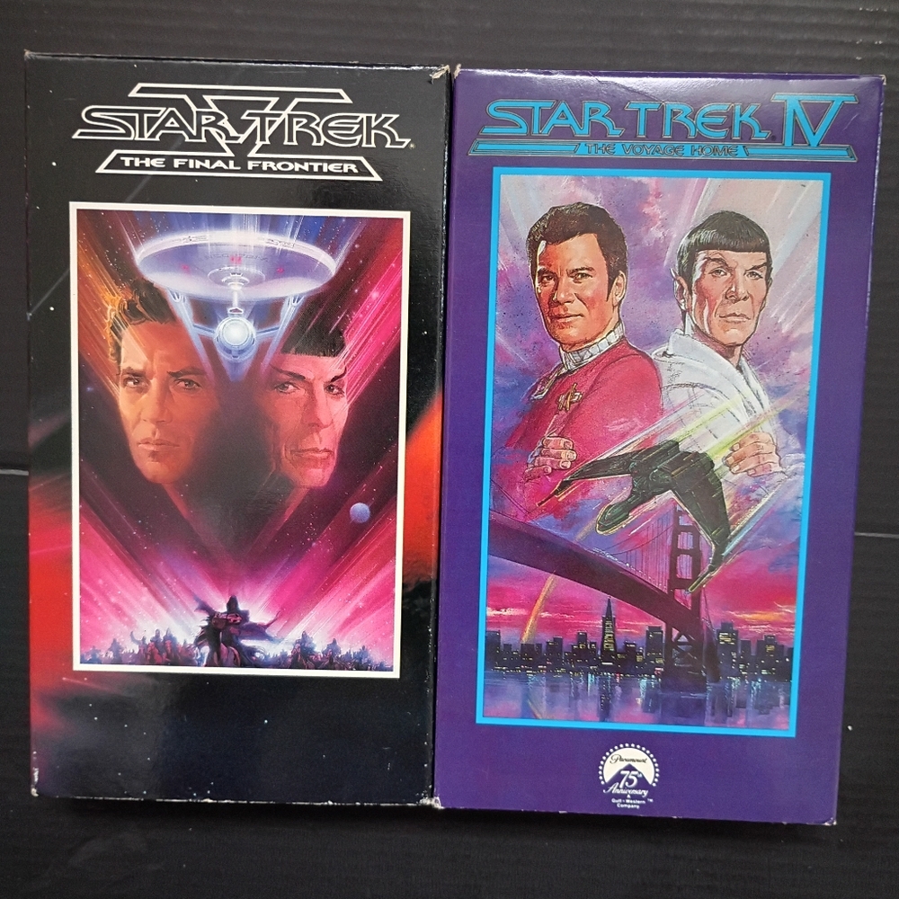 Star Trek IV: The Final Frontier and V: The Voyage Home VHS Bundle